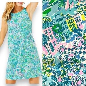 Lilly Pulitzer Dress Kristen Lilly Loves South Carolina Lattice Back Sz XS NEW